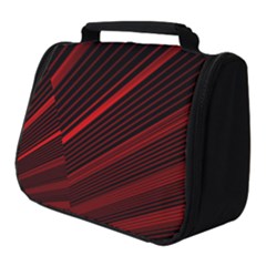 Line Geometric Red Object Tinker Full Print Travel Pouch (small)