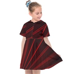 Line Geometric Red Object Tinker Kids  Sailor Dress