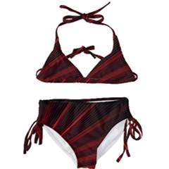 Line Geometric Red Object Tinker Kids  Classic Bikini Set by Mariart