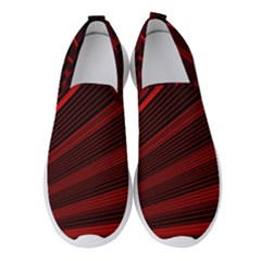 Line Geometric Red Object Tinker Women s Slip On Sneakers