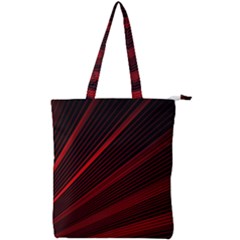 Line Geometric Red Object Tinker Double Zip Up Tote Bag