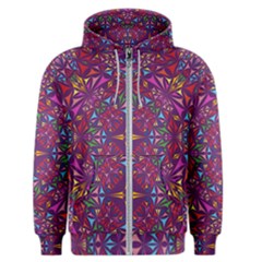 Kaleidoscope Triangle Pattern Men s Zipper Hoodie by Mariart