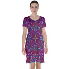 Kaleidoscope Triangle Pattern Short Sleeve Nightdress by Mariart