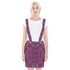 Kaleidoscope Triangle Pattern Braces Suspender Skirt by Mariart