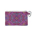 Kaleidoscope Triangle Pattern Canvas Cosmetic Bag (Small) View2