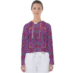 Kaleidoscope Triangle Pattern Women s Slouchy Sweat