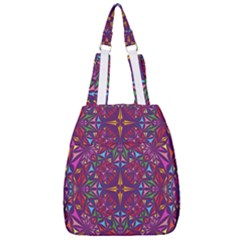 Kaleidoscope Triangle Pattern Center Zip Backpack