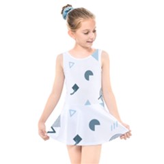 Shape Vector Triangle Kids  Skater Dress Swimsuit