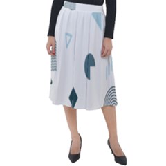 Shape Vector Triangle Classic Velour Midi Skirt 