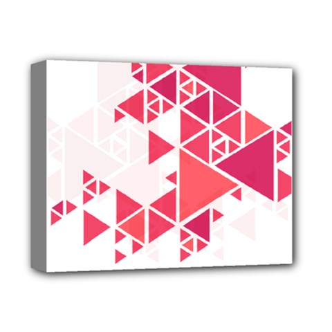 Red Triangle Pattern Deluxe Canvas 14  X 11  (stretched) by Mariart