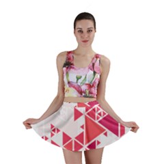 Red Triangle Pattern Mini Skirt by Mariart