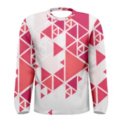 Red Triangle Pattern Men s Long Sleeve Tee by Mariart