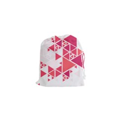 Red Triangle Pattern Drawstring Pouch (xs) by Mariart