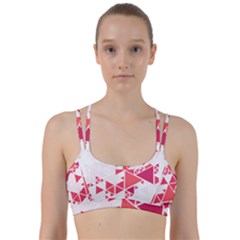 Red Triangle Pattern Line Them Up Sports Bra by Mariart