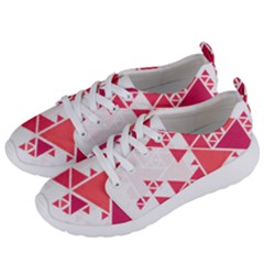 Red Triangle Pattern Women s Lightweight Sports Shoes