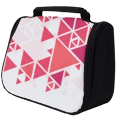 Red Triangle Pattern Full Print Travel Pouch (big)