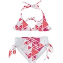 Red Triangle Pattern Kids  Classic Bikini Set View1