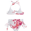 Red Triangle Pattern Kids  Classic Bikini Set View2