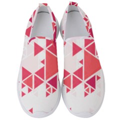 Red Triangle Pattern Men s Slip On Sneakers