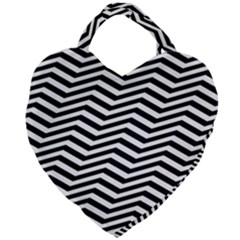 Zigzag Chevron Giant Heart Shaped Tote