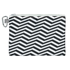 Zigzag Chevron Canvas Cosmetic Bag (xl) by Mariart