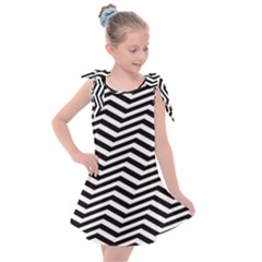 Zigzag Chevron Kids  Tie Up Tunic Dress