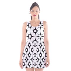 Star Background Scoop Neck Skater Dress