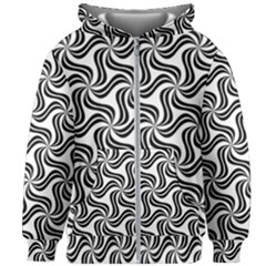 Soft Pattern Repeat Kids  Zipper Hoodie Without Drawstring