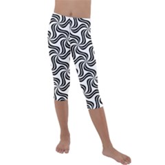 Soft Pattern Repeat Kids  Lightweight Velour Capri Leggings 