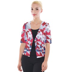 Technology Triangle Cropped Button Cardigan by Mariart