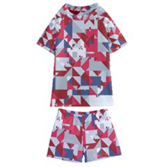 Technology Triangle Kids  Swim Tee And Shorts Set