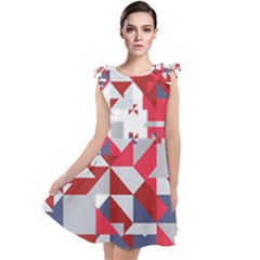 Technology Triangle Tie Up Tunic Dress