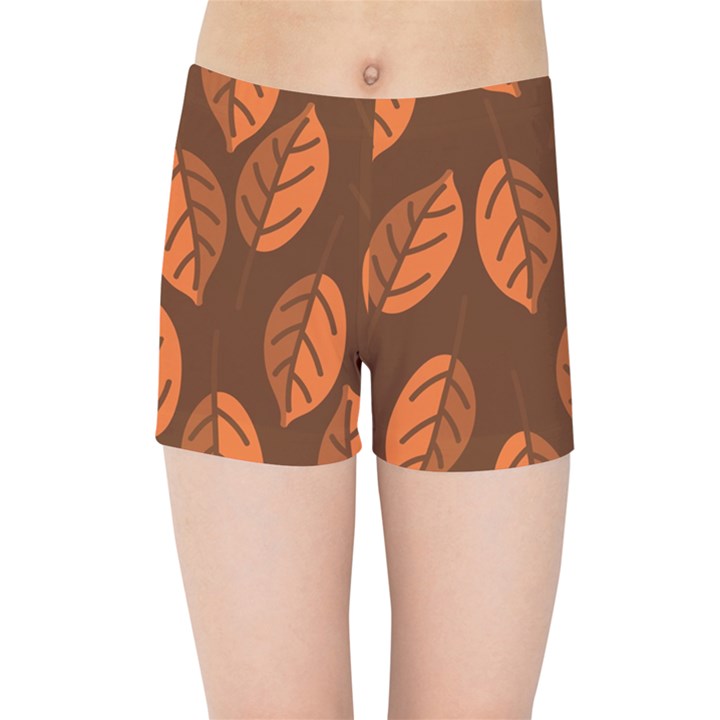 Pattern Leaf Plant Kids  Sports Shorts