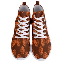 Pattern Leaf Plant Men s Lightweight High Top Sneakers