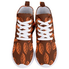 Pattern Leaf Plant Women s Lightweight High Top Sneakers