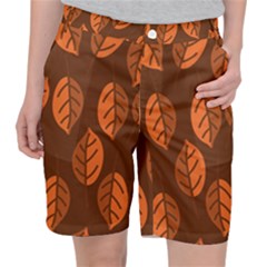 Pattern Leaf Plant Pocket Shorts