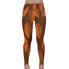 Pattern Leaf Plant Lightweight Velour Classic Yoga Leggings by Mariart