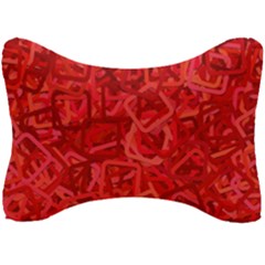 Red Pattern Technology Background Seat Head Rest Cushion