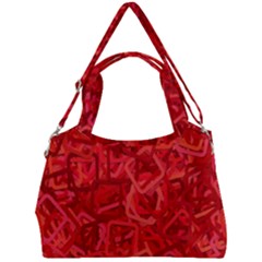 Red Pattern Technology Background Double Compartment Shoulder Bag