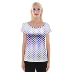 Star Curved Background Geometric Cap Sleeve Top by Mariart