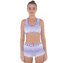 Star Curved Background Geometric Racerback Boyleg Bikini Set