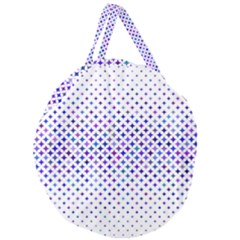 Star Curved Background Geometric Giant Round Zipper Tote