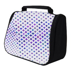 Star Curved Background Geometric Full Print Travel Pouch (small)