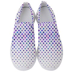 Star Curved Background Geometric Men s Slip On Sneakers