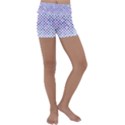 Star Curved Background Geometric Kids  Lightweight Velour Yoga Shorts View1