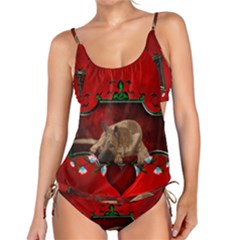 Wonderful German Shepherd With Heart And Flowers Tankini Set by FantasyWorld7