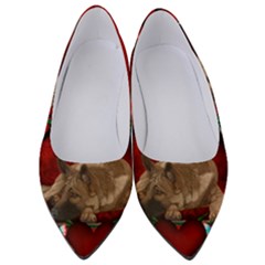 Wonderful German Shepherd With Heart And Flowers Women s Low Heels