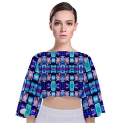 Ml-2-5 Tie Back Butterfly Sleeve Chiffon Top by ArtworkByPatrick