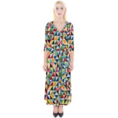 Ml 30 Quarter Sleeve Wrap Maxi Dress