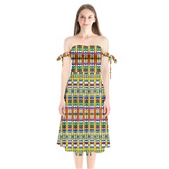 Ml 35 Shoulder Tie Bardot Midi Dress by ArtworkByPatrick